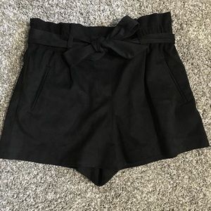 Zara suede tie up shorts